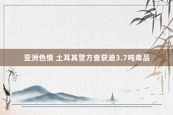 亚洲色情 土耳其警方查获逾3.7吨毒品